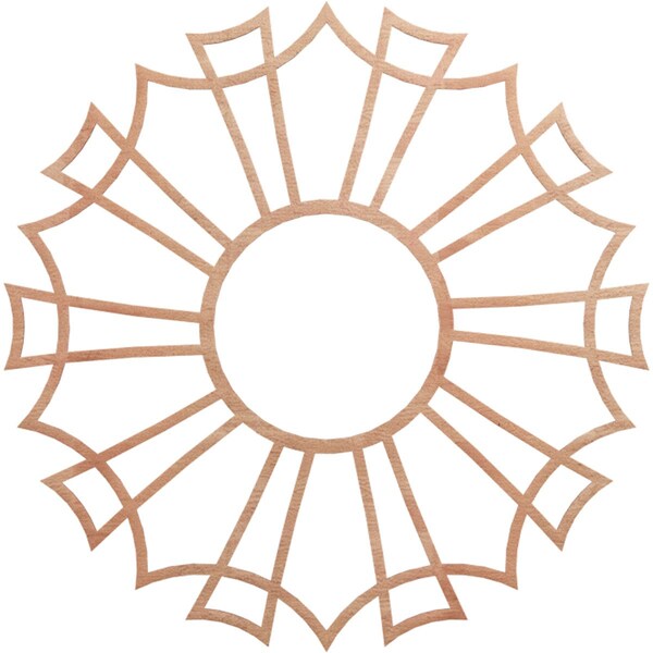 Ekena Millwork Augustus Wood Fretwork Pierced Ceiling Medallion, Cherry, 40"OD x 14 1/8"ID x 1/4"T CMWP40X40X0250AUCH - main